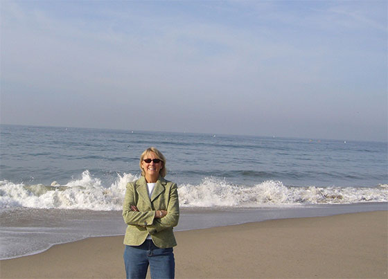 Louise Borden and the Pacific Ocean (California)